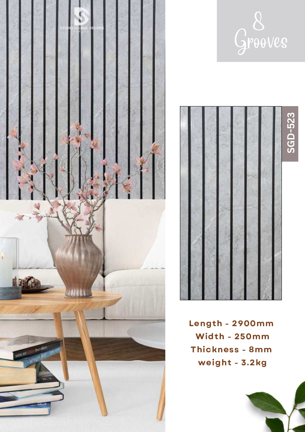 pvc 8 grooves
